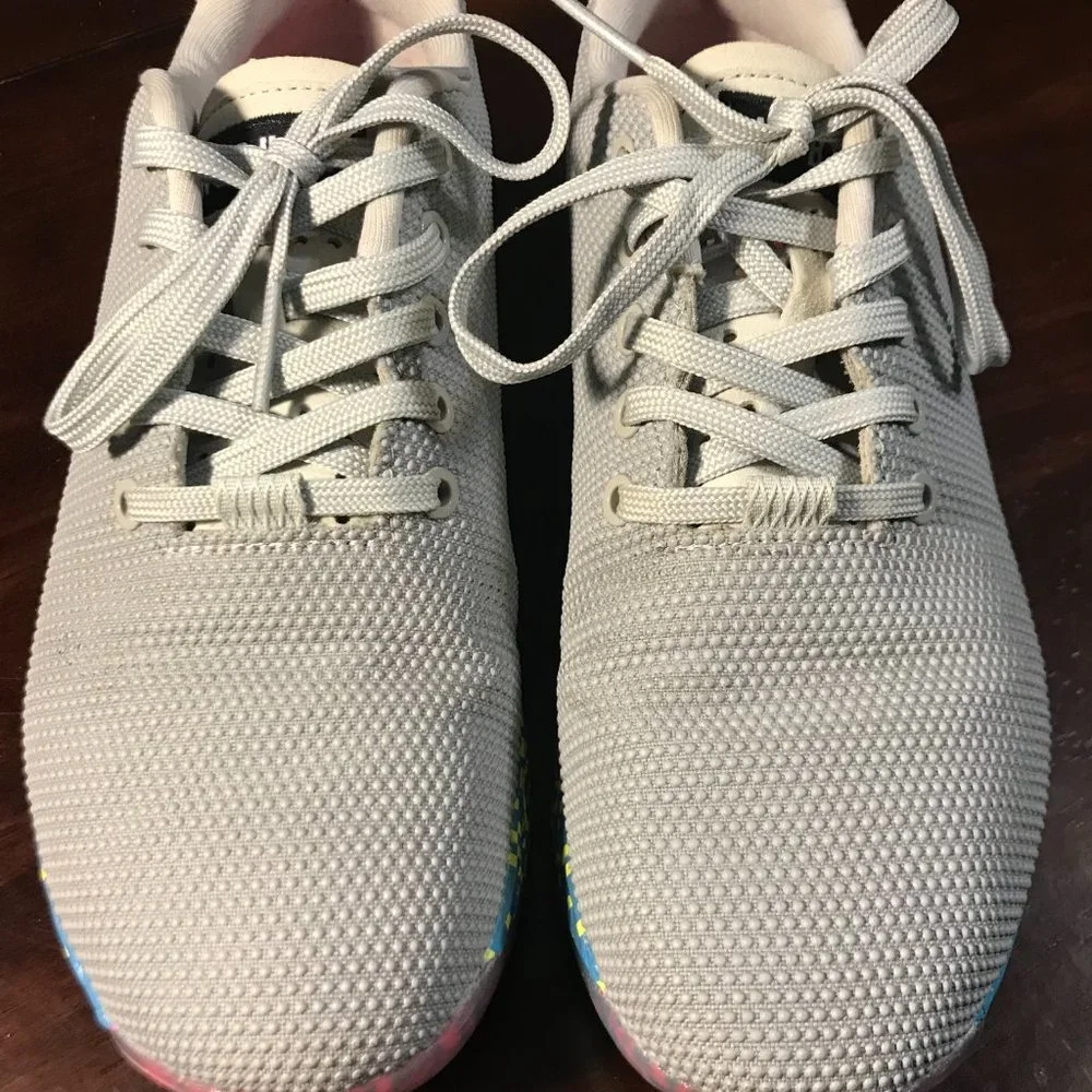 NOBULL Gray Low-Top Trainers with Neon Gradient Sole